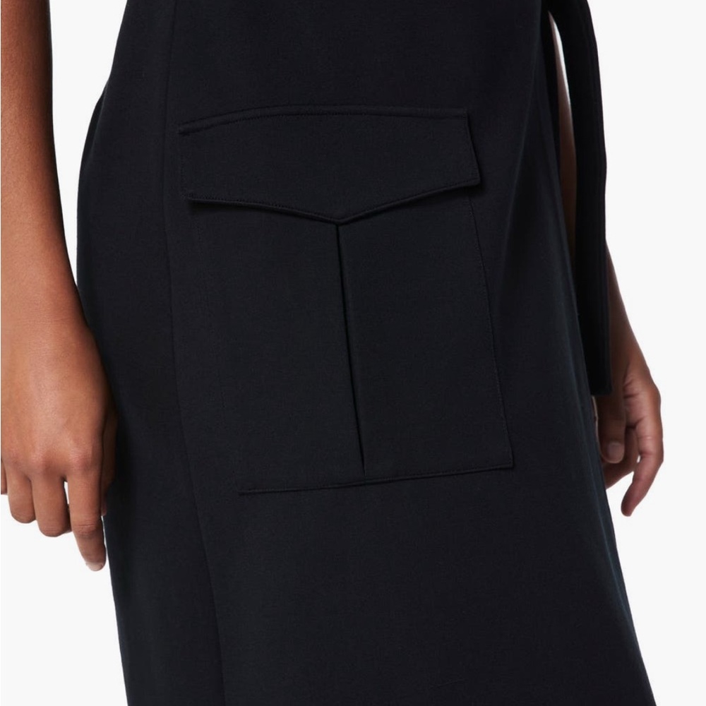 SPANX Black Belted Sleeveless Ponte Cargo Midi Dress Small NWT - Picture 8 of 13